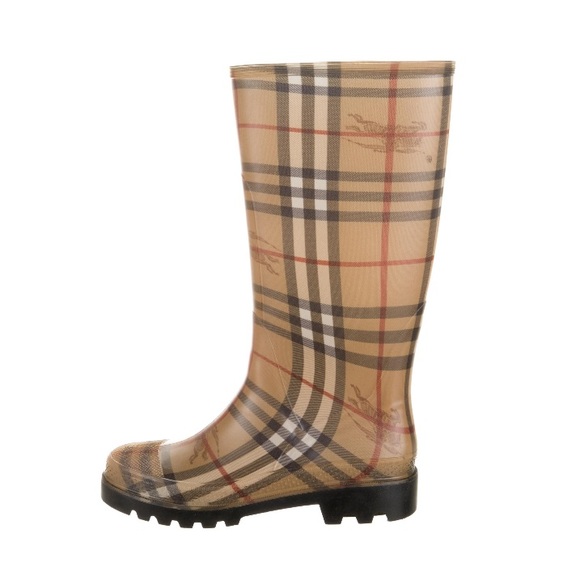 Burberry check pattern rubber rain boots size 39 - Picture 1 of 1